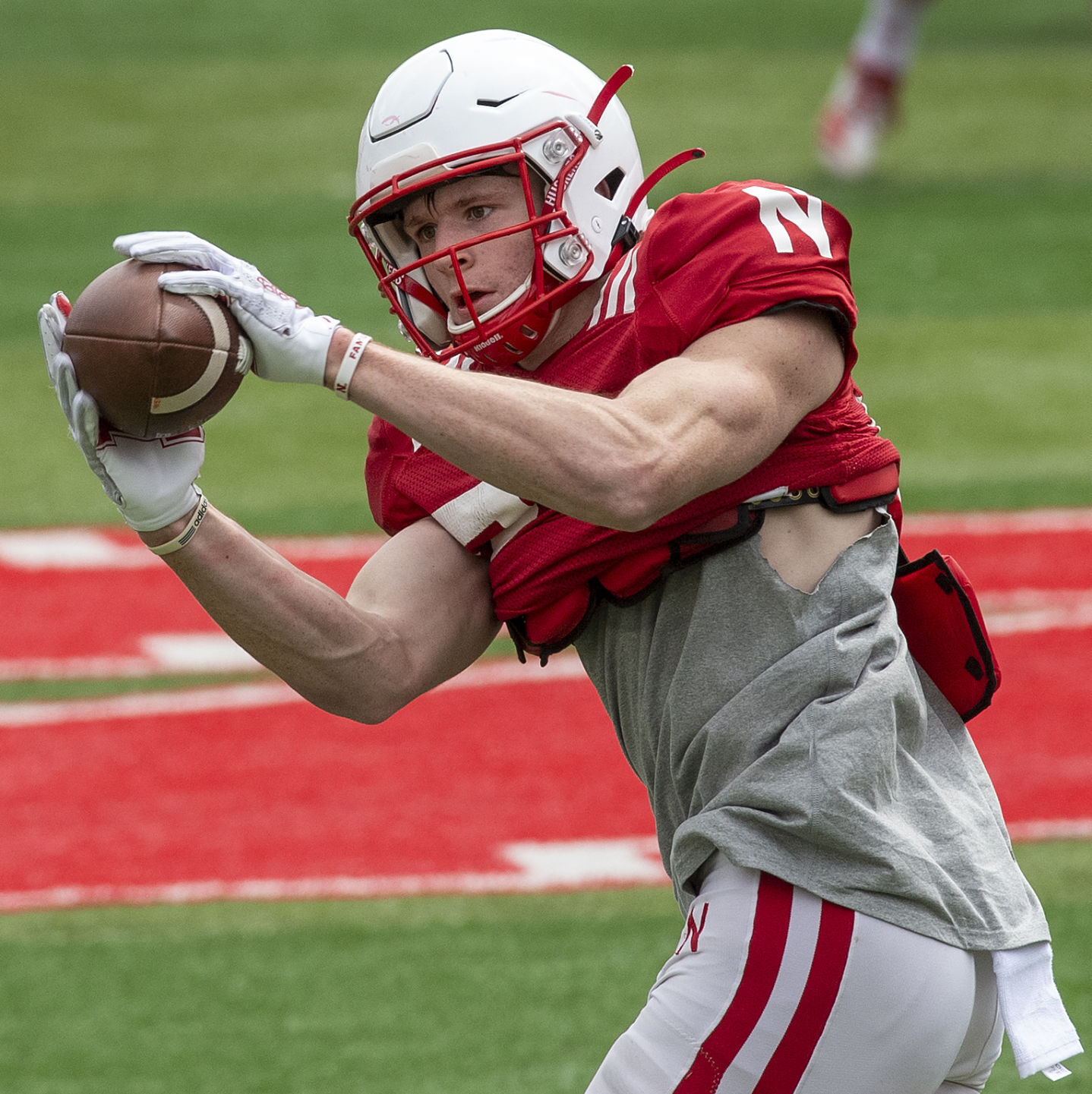 Nebraska football practice, 4.17